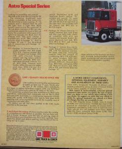 1980 GMC Custom Shop Astro General Brigadier Truck Sales Brochure Original