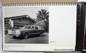 1978 Cadillac Dealer Spectrum Data Book Sales Refence Album Rival Comparisons
