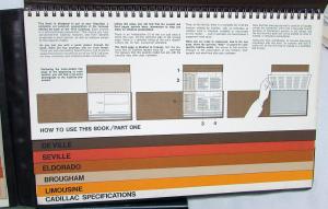 1978 Cadillac Dealer Spectrum Data Book Sales Refence Album Rival Comparisons