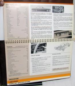 1978 Cadillac Dealer Spectrum Data Book Sales Refence Album Rival Comparisons