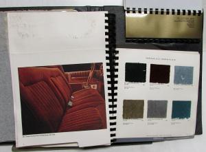 1979 Cadillac Dealer Album Merchandising Guide Data Upholstery Fabric Paint