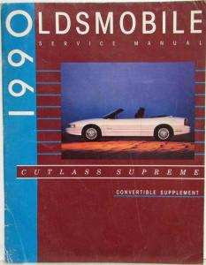 1990 Oldsmobile Cutlass Supreme Service Shop Manual Convertible Supplement