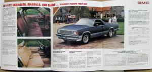 1981 GMC Caballero Diablo Amarillo Truck Sales Brochure Folder Original