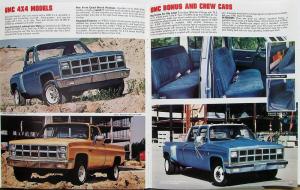1981 GMC Pickup Truck Sierras Street 4x4 Crew Cab Chassis Sales Brochure Orig