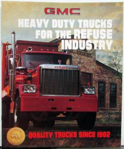 1981 GMC Heavy Duty Trucks for Refuse Garbage Industry Sales Brochure Original