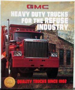 1981 GMC Heavy Duty Trucks for Refuse Garbage Industry Sales Brochure Original