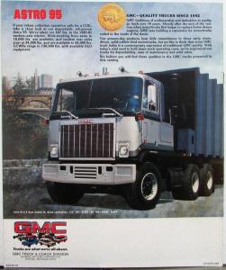 1981 GMC Heavy Duty Trucks for Refuse Garbage Industry Sales Brochure Original