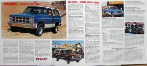 1981 GMC Jimmy & Sierra Pkg Truck C & K 1500 Sales Brochure Folder Original