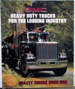 1981 GMC Heavy Duty Logging Industry General Truck Sales Brochure Folder Orig