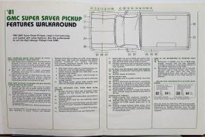 1981 GMC Pickup Truck DEALERS ONLY Features and Package Chart Sales Folder Orig