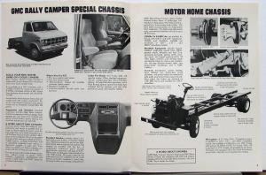 1981 GMC Chassis P G Models Recreational Vehicles B/W Sales Brochure Folder Orig