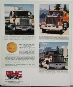 1981 GMC Astro General Brigadier Heavy Duty Trucks Bulk Hauling Sales Brochure