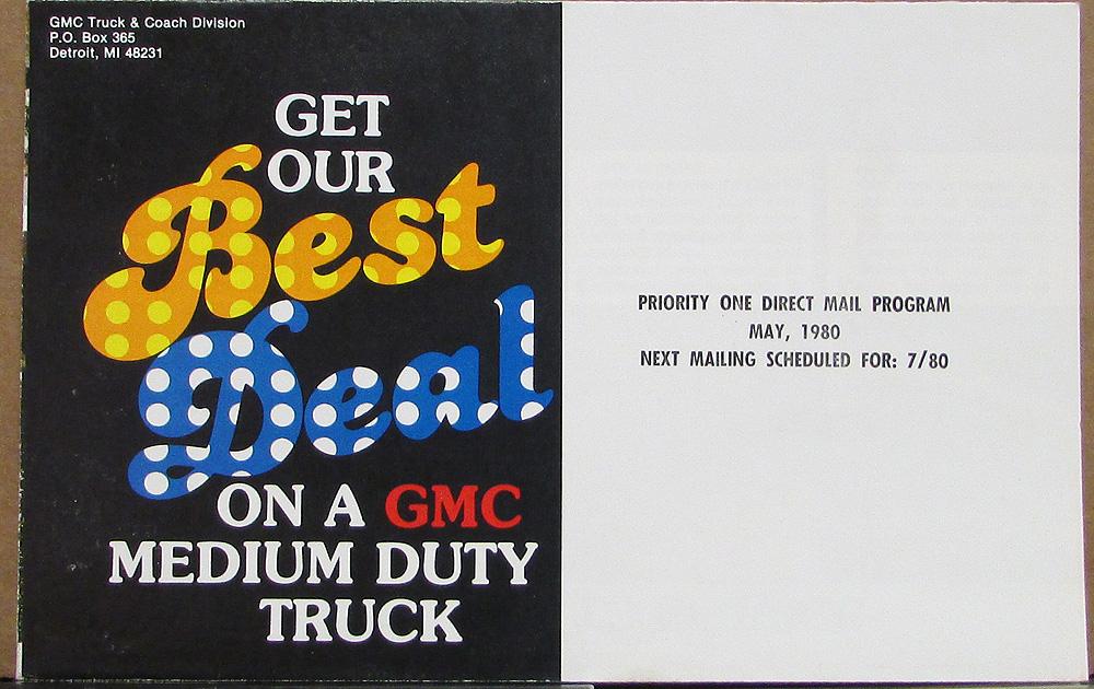 1981 GMC Medium Duty Truck Sales Brochure Folder MAILER Original