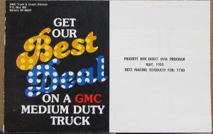 1981 GMC Medium Duty Truck Sales Brochure Folder MAILER Original