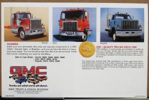 1981 GMC HD Trucks EZ Spec 8000 9000 Series Models Sales Brochure MAILER Orig