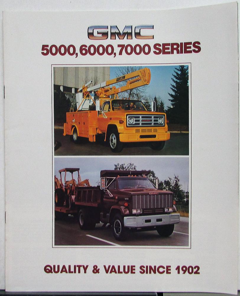 1982 GMC 5000 6000 7000 Series Medium & Top Kick Trucks Sales Brochure Original