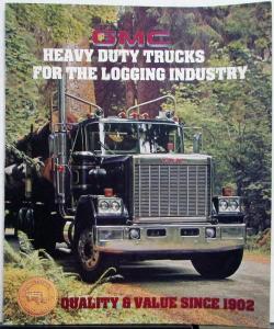 1982 GMC Heavy Duty Logging Industry General Truck Sales Brochure Folder Orig