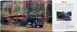 1982 GMC Heavy Duty Logging Industry General Truck Sales Brochure Folder Orig
