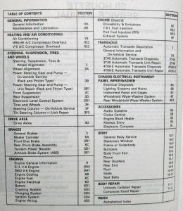 1992 Oldsmobile Silhouette Service Shop Repair Manual