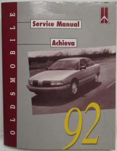 1992 Oldsmobile Achieva Service Shop Repair Manual