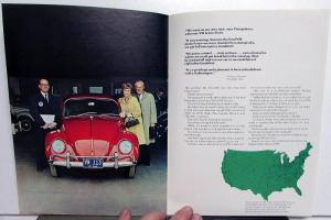 1968 Volkswagen Prestige Dealer Sales Brochure Beetle Original