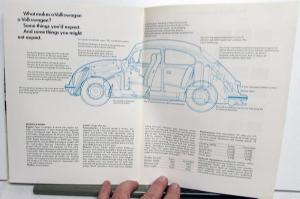 1968 Volkswagen Prestige Dealer Sales Brochure Beetle Original