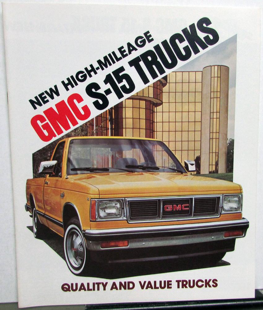 1982 GMC S15 Sierra Gypsy Pickup Trucks Equip Features Specs Paint Sale Brochure