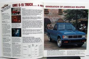 1982 GMC S15 Sierra Gypsy Pickup Trucks Equip Features Specs Paint Sale Brochure