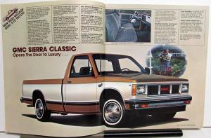 1982 GMC S15 Sierra Gypsy Pickup Trucks Equip Features Specs Paint Sale Brochure