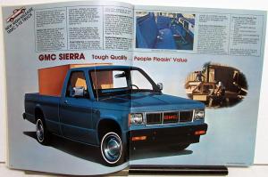 1982 GMC S15 Sierra Gypsy Pickup Trucks Equip Features Specs Paint Sale Brochure