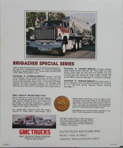 1982 GMC Brigadier Trucks Series 8000 9500 Glider Sale Brochure Original