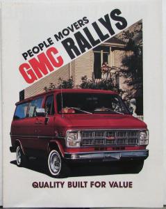1982 GMC Rally Van People Movers Sales Brochure Folder Original