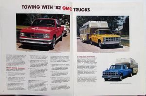 1982 GMC Trailering Guide Pickups Vans Caballero & More Sales Brochure Original
