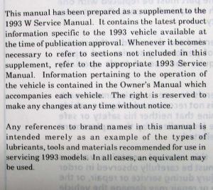 1993 Buick Chevy Olds Pontiac Service Shop Repair Manual Supplement