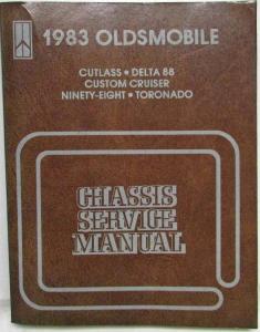 1983 Oldsmobile Cutlass Delta Custom Cruiser 98 Toronado Chassis Service Manual
