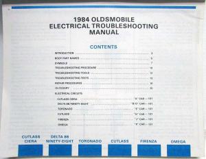 1984 Oldsmobile Electrical Troubleshooting Service Manual - All Series