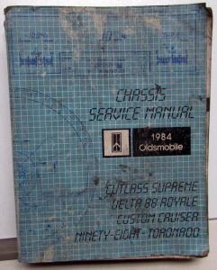 1984 Oldsmobile Cutlass Delta Custom Cruiser 98 Toronado Chassis Service Manual