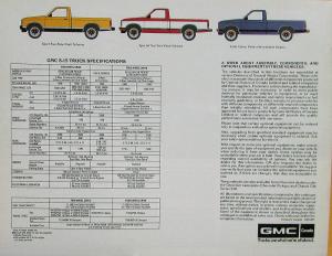1983 GMC S15 Pickup Truck Sierra Gypsy & 4WD Canadian English Text Sale Brochure