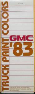 1983 GMC Truck Paint Colors FULL LINE Sales Folder Original