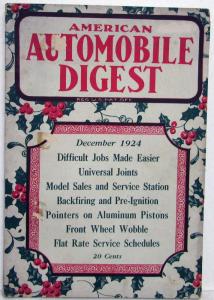 1924 American Automobile Digest December Edition Original