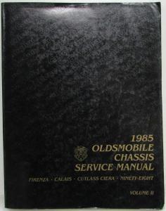 1985 Oldsmobile Chassis Service Manual - Firenza Calais Cutlass 98 - 2 Vol Set