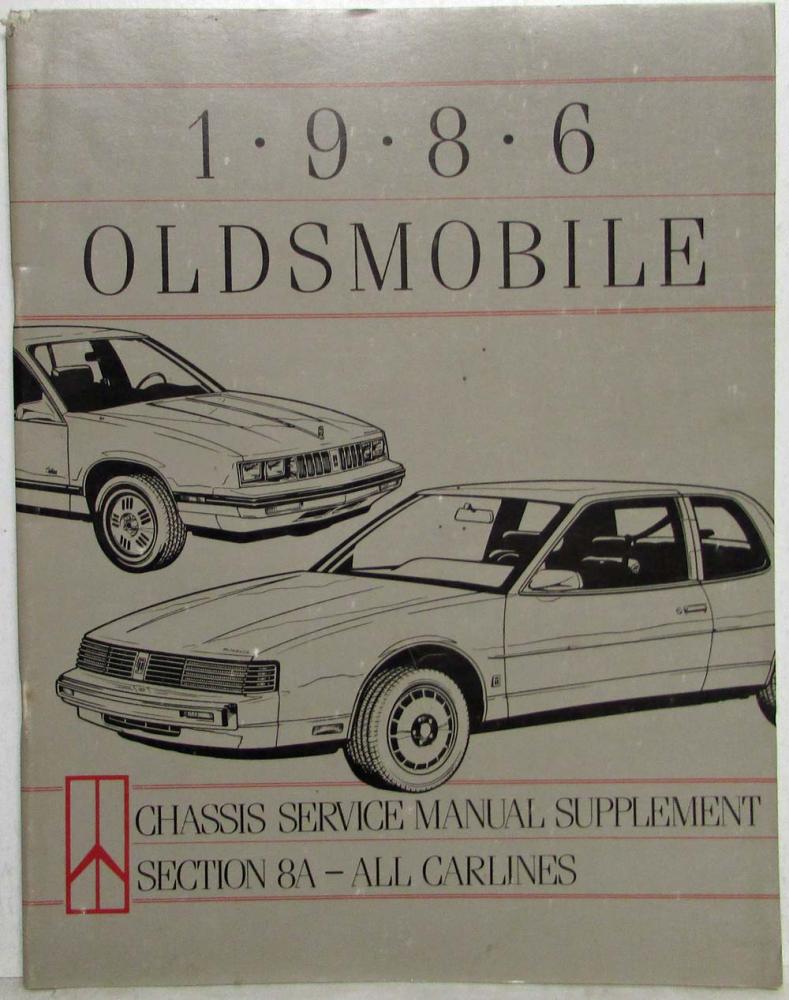 1985 Oldsmobile Chassis Service Manual Supplement - Section 8A All Carlines