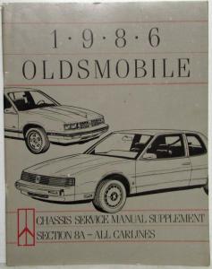 1985 Oldsmobile Chassis Service Manual Supplement - Section 8A All Carlines