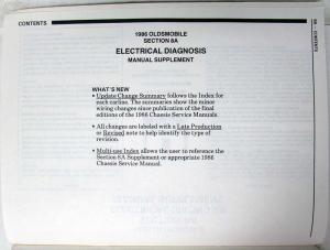 1985 Oldsmobile Chassis Service Manual Supplement - Section 8A All Carlines