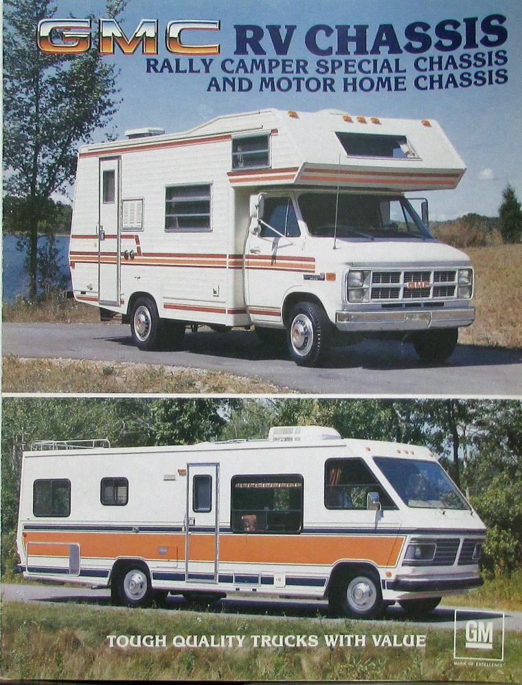 1983 GMC RV Rally Camper Special & Motor Home Chassis Sales Brochure Folder Orig