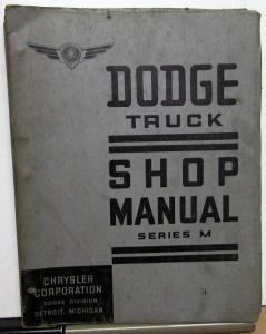 1937 Dodge Truck M Series Dealer Service Shop Repair Manual Original