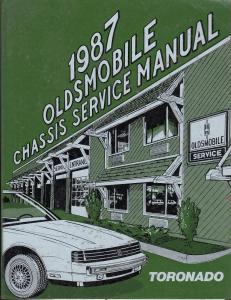 1987 Oldsmobile Toronado Chassis Service Shop Manual