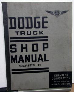 1938 Dodge Truck R Series Dealer Service Shop Repair Manual Original