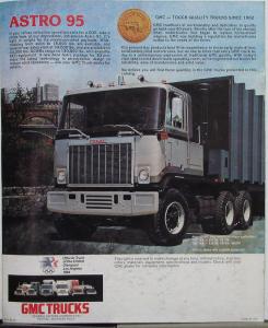 1983 GMC Brigadier General Astro Heavy Duty Refuse Trucks Sales Brochure Orig