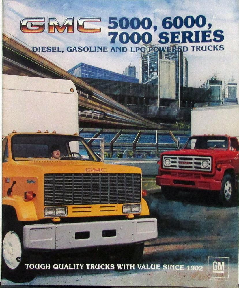 1983 GMC 5000 6000 7000 Series Trucks Diesel Gas LPG Powered Sales Brochure Orig